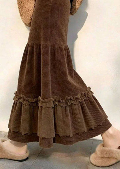 Women's A-Line Skirt Ruffled Patchwork Style 3