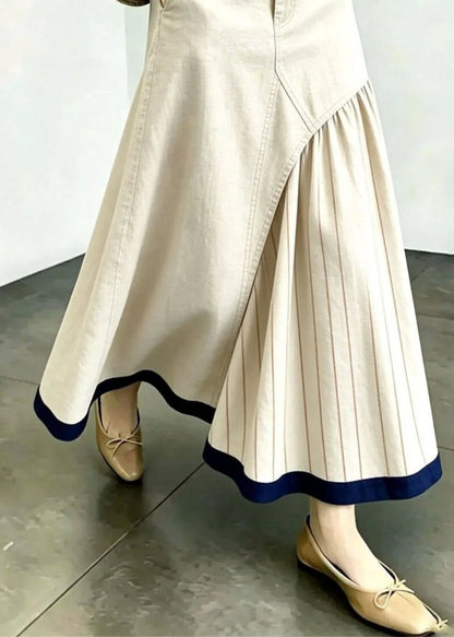 Women's A-Line Skirt Striped Patchwork Design 3