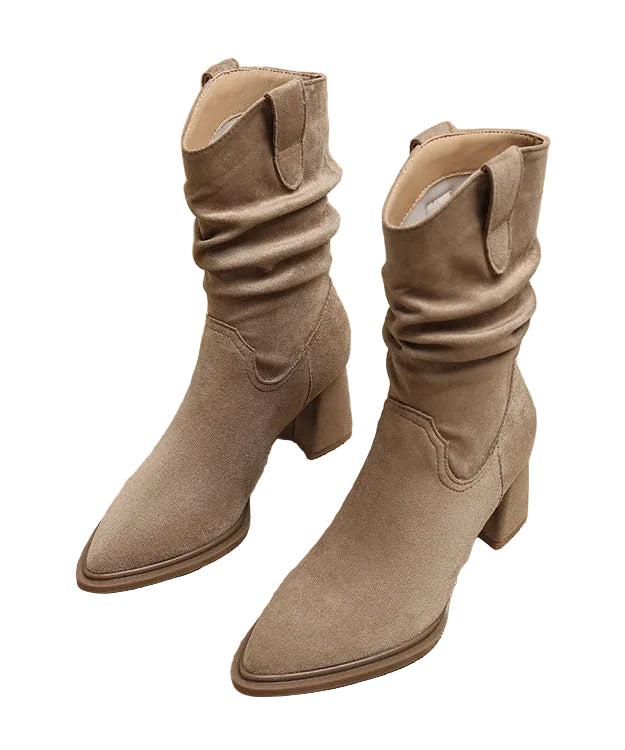 Women's Ankle Boots Chunky Heel Pointed Toe 1