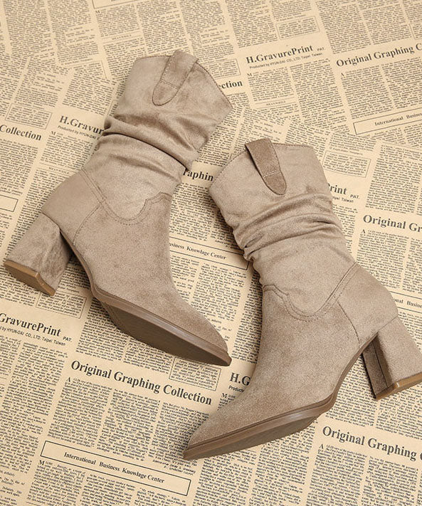 Women's Ankle Boots Chunky Heel Pointed Toe 2