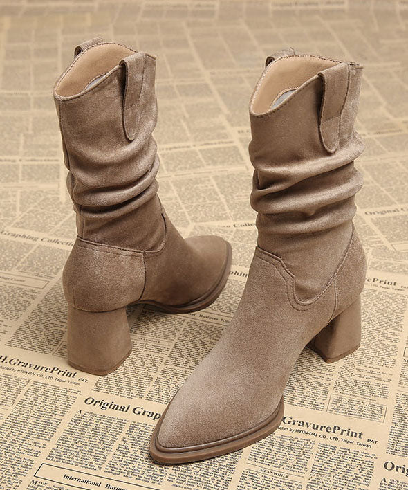 Women's Ankle Boots Chunky Heel Pointed Toe 3