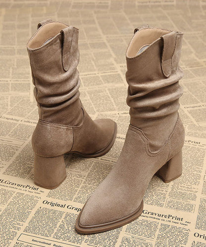 Women's Ankle Boots Chunky Heel Pointed Toe 3