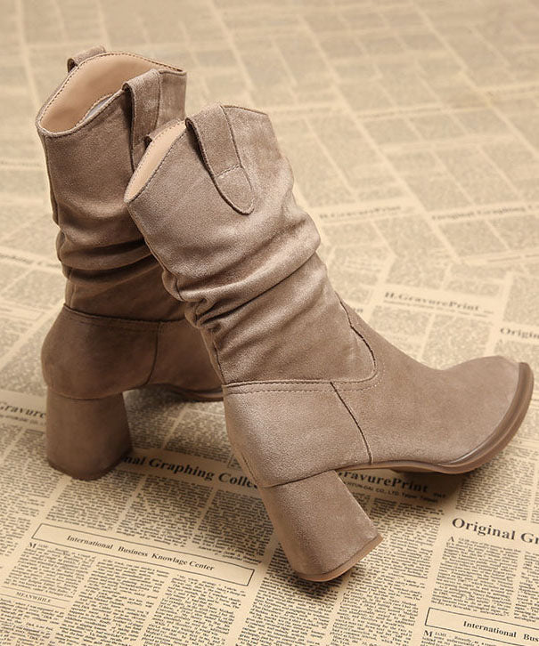 Women's Ankle Boots Chunky Heel Pointed Toe 4