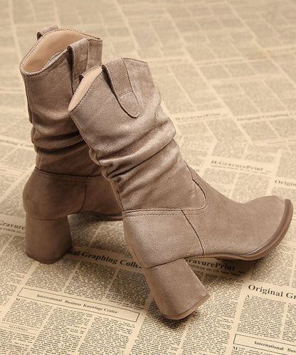 Women's Ankle Boots Chunky Heel Pointed Toe 4