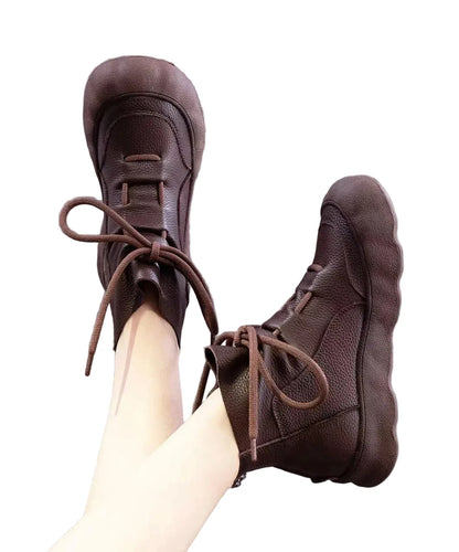 Women's Ankle Boots Lace-Up Casual Style 0