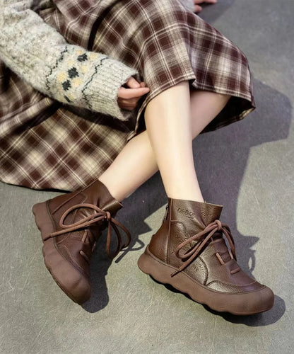 Women's Ankle Boots Lace-Up Casual Style 2