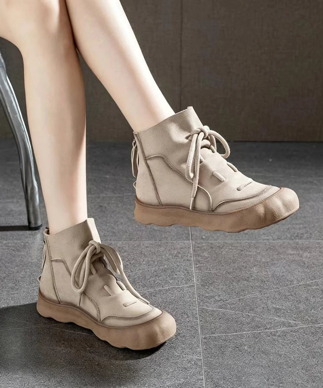 Women's Ankle Boots Lace-Up Casual Style 3