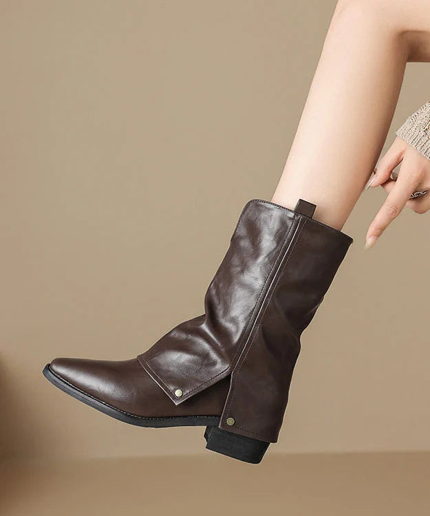 Women's Ankle Boots Pointed Toe Chunky Heel 3