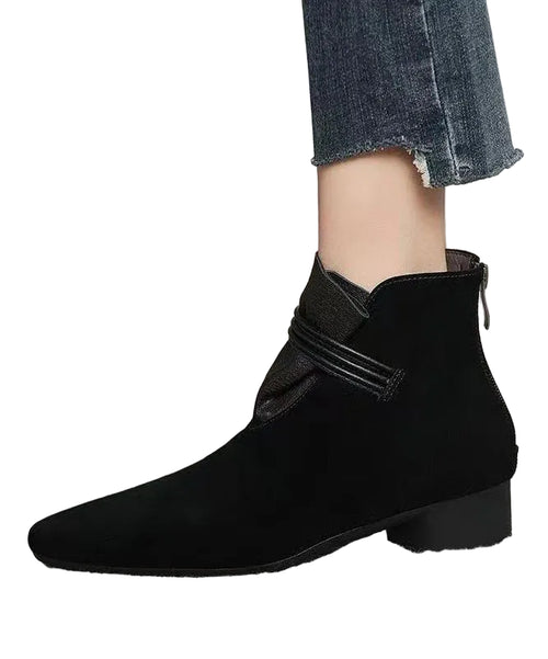 Women's Ankle Boots Pointed Toe Splicing Design 0