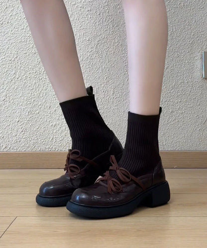 Women's Ankle Boots Stylish Splicing Design Booties 3
