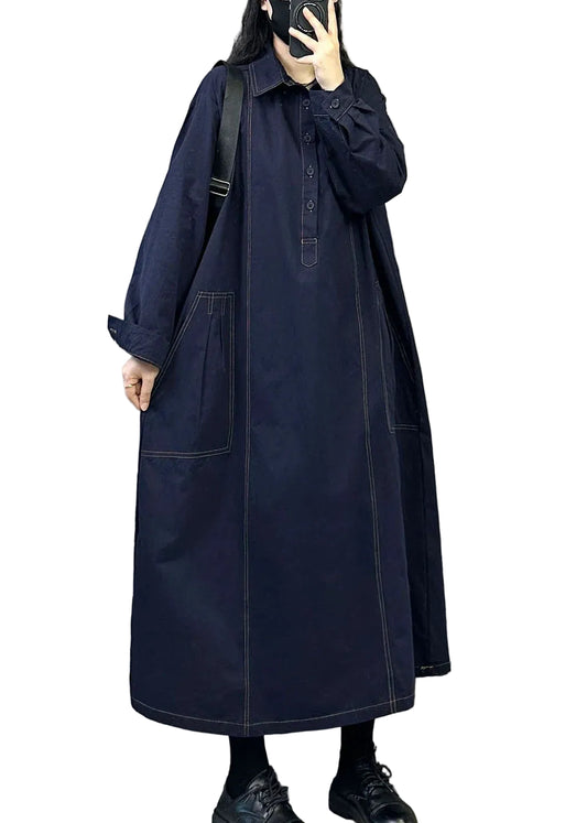 Women's Ankle Dress with Oversized Pockets Relaxed Fit 0