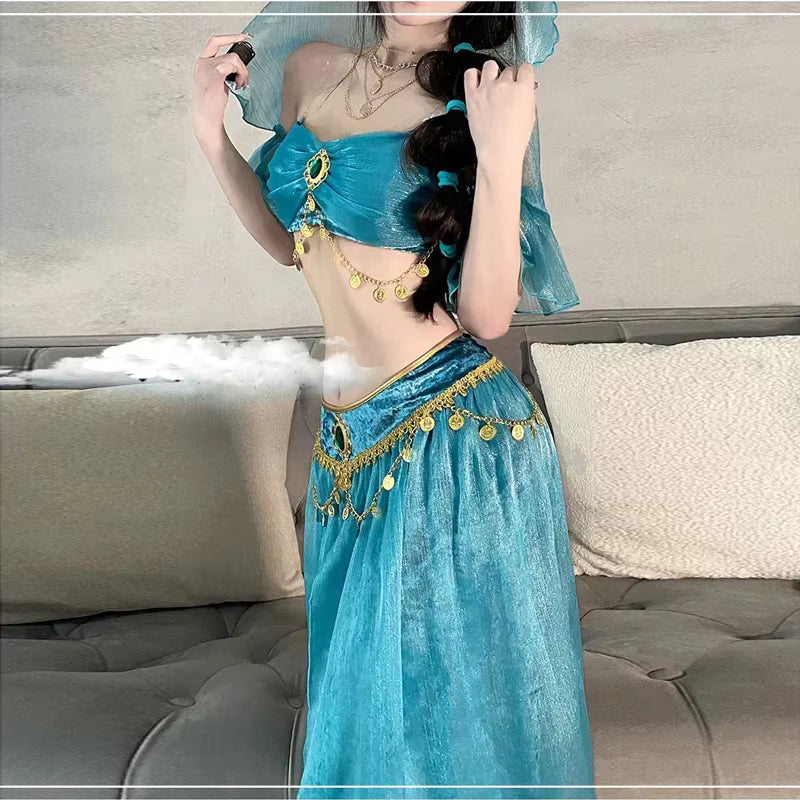 Women's Arabian Princess Costume Embroidered Bollywood Style 1