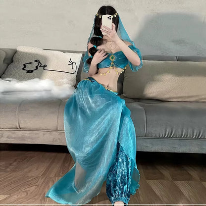 Women's Arabian Princess Costume Embroidered Bollywood Style 2