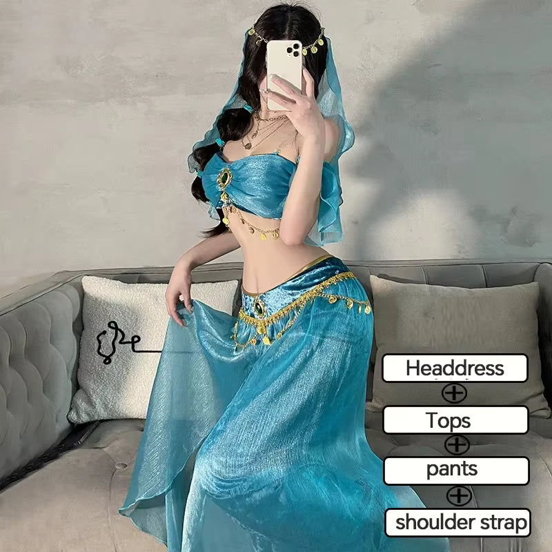 Women's Arabian Princess Costume Embroidered Bollywood Style 3