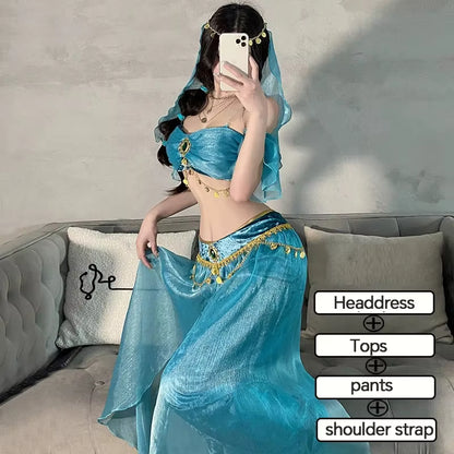 Women's Arabian Princess Costume Embroidered Bollywood Style 3
