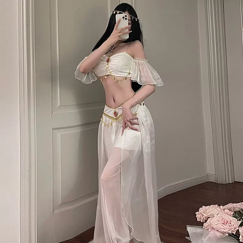 Women's Arabian Princess Costume Embroidered Bollywood Style 4