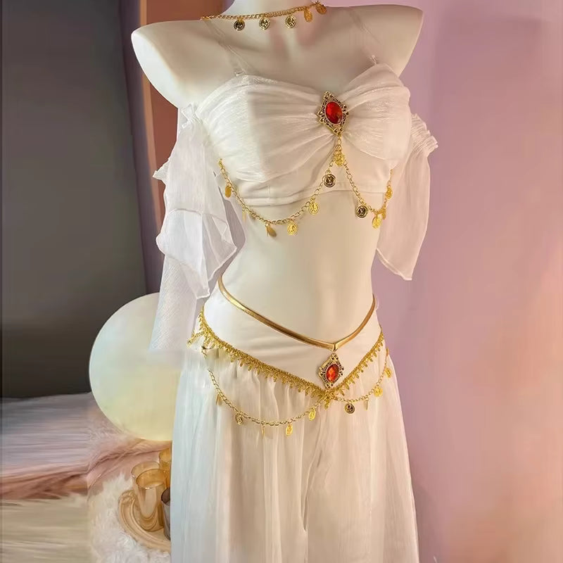 Women's Arabian Princess Costume Embroidered Bollywood Style 5