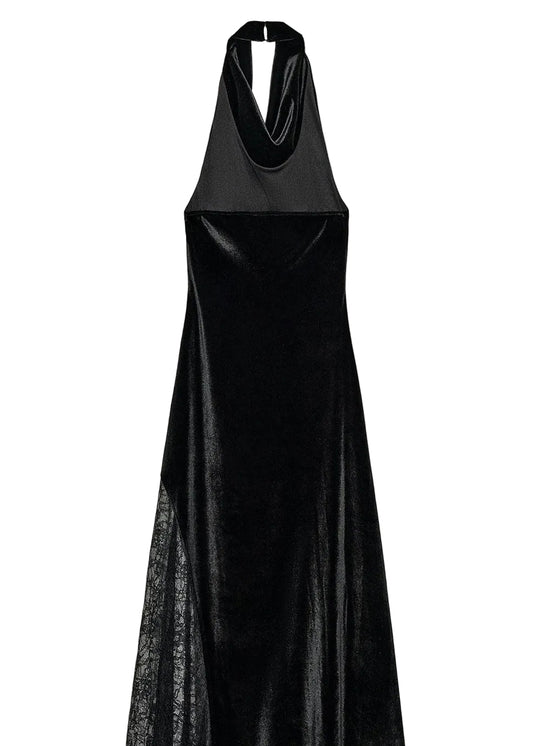 Women's Backless Halter Long Dress Sleeveless 3