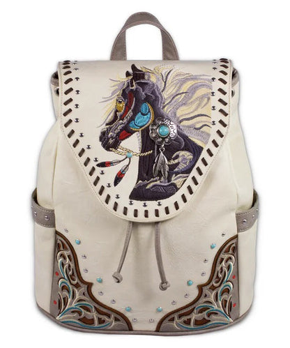 Women's Backpack Patchwork Rivet Design 2