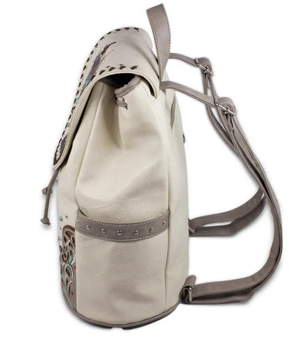 Women's Backpack Patchwork Rivet Design 4