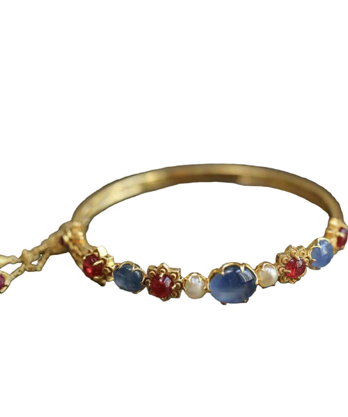 Women's Bangle Pearl Crystal Accent 2