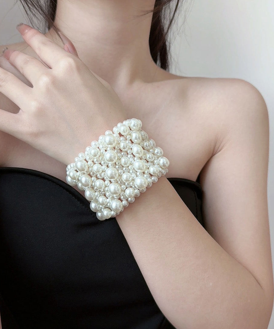 Women's Bangle Woven Pearl Design 0