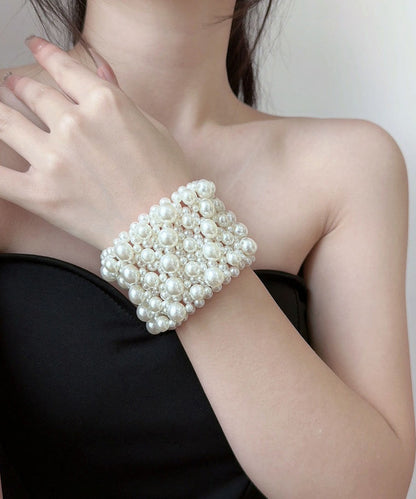 Women's Bangle Woven Pearl Design 0