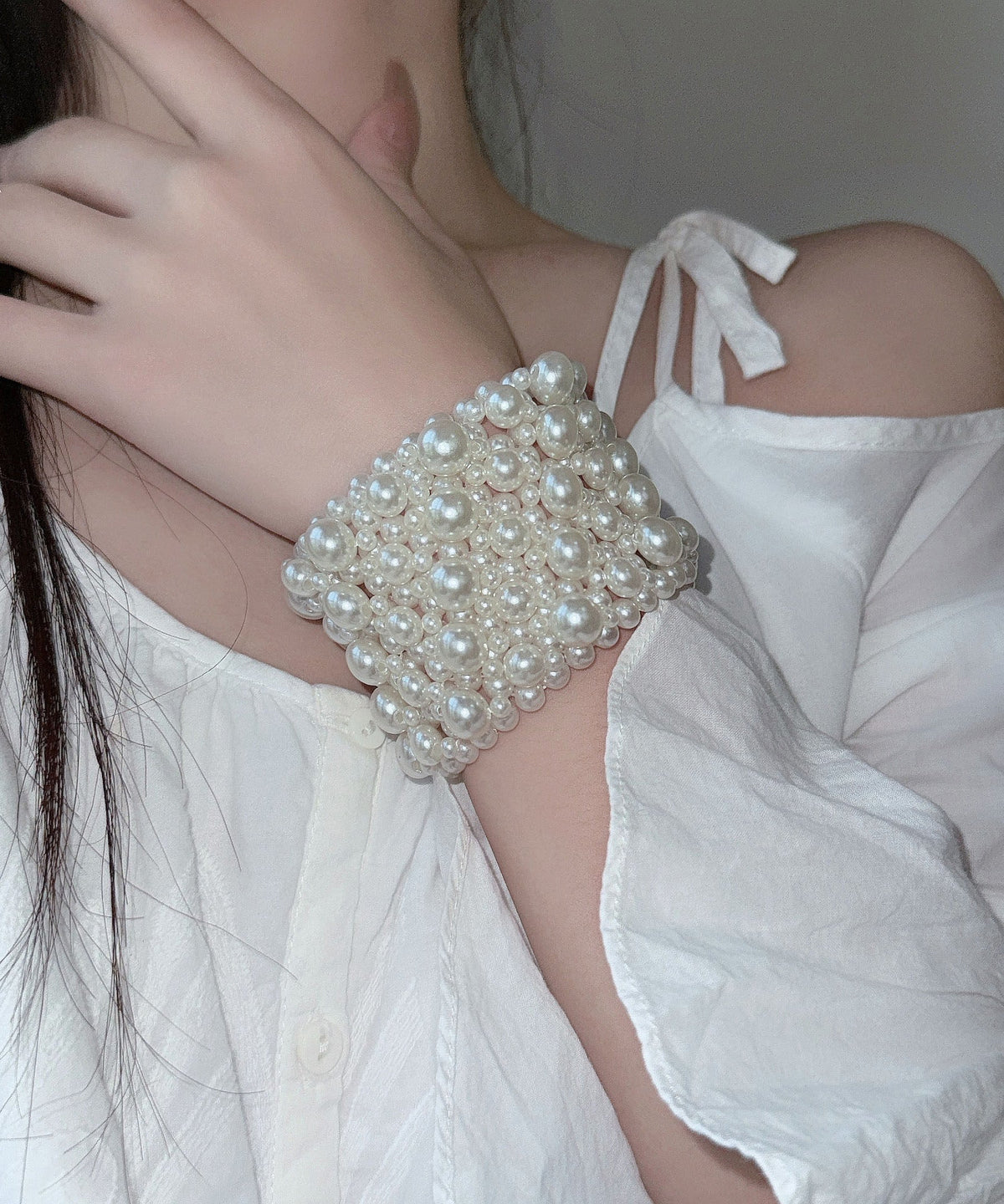 Women's Bangle Woven Pearl Design 2