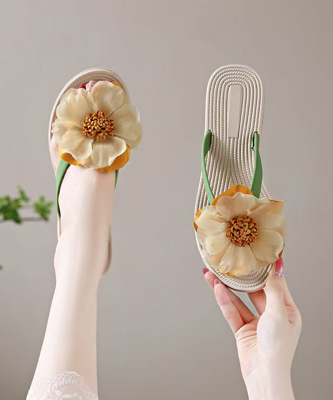 Women's Beach Flip Flops Floral Style 0