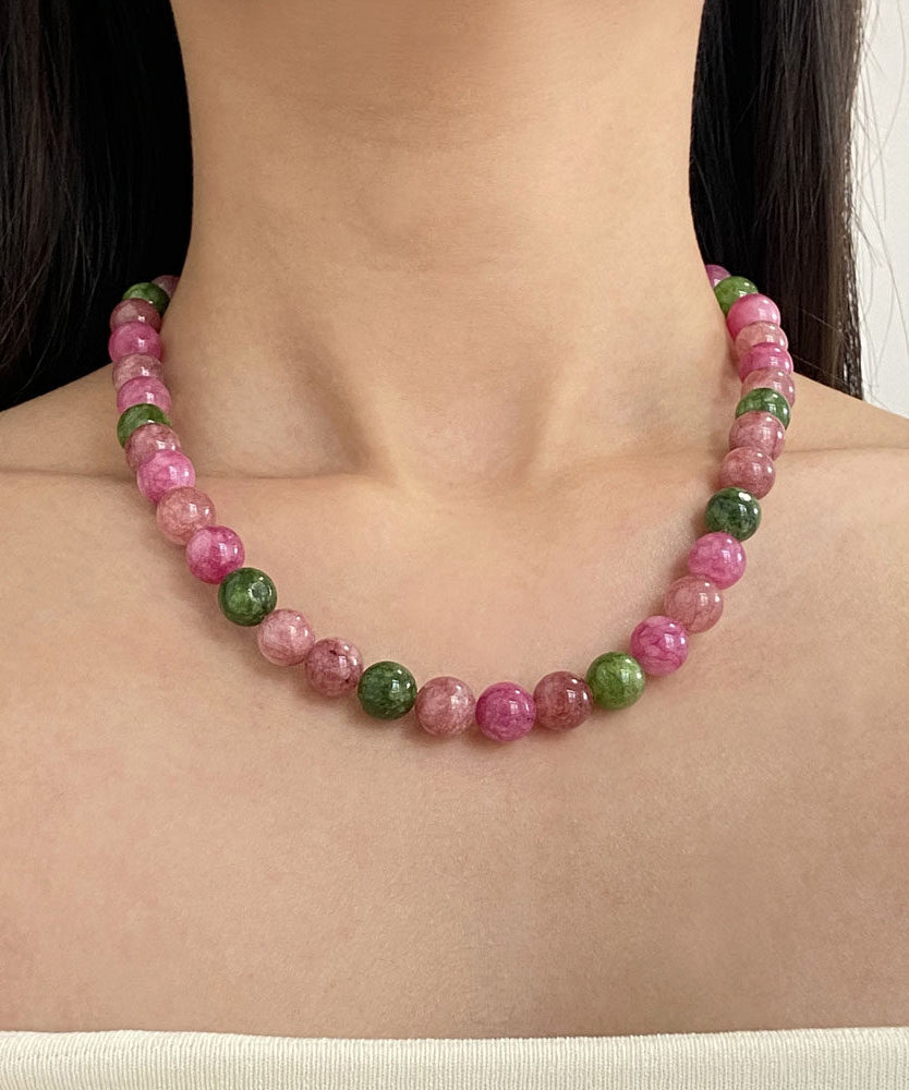 Women's Beaded Necklace Rainbow Gemstone Style 1