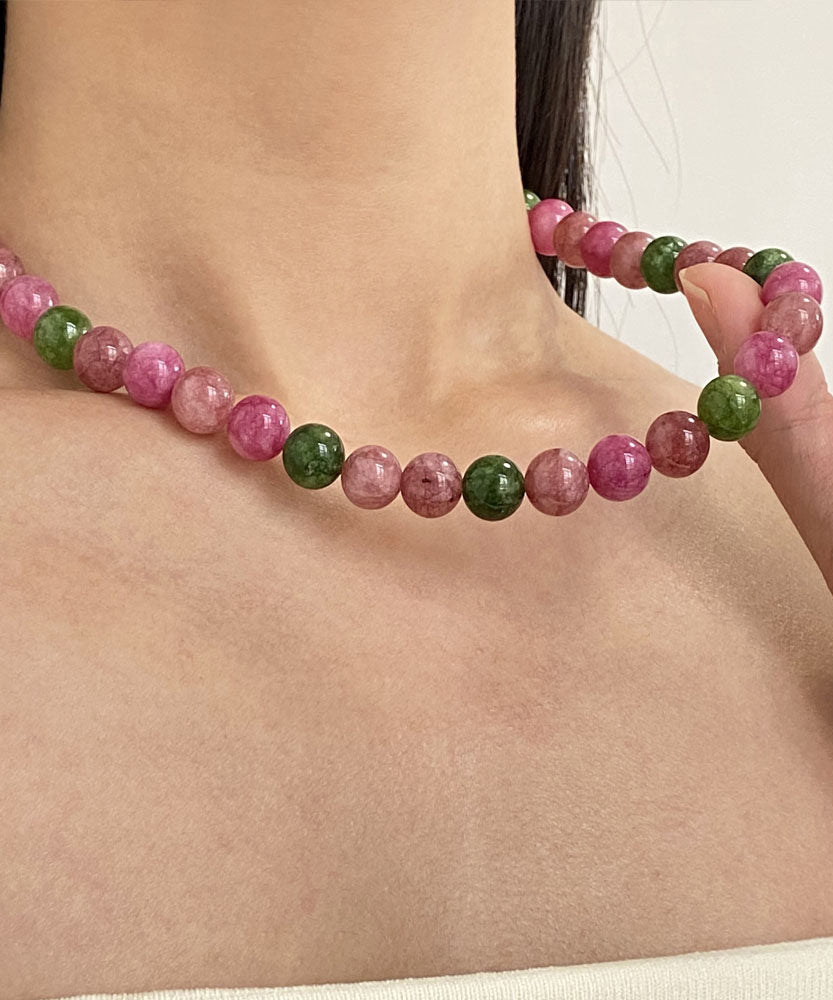 Women's Beaded Necklace Rainbow Gemstone Style 2