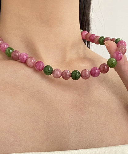 Women's Beaded Necklace Rainbow Gemstone Style 2
