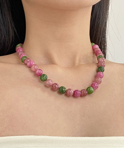 Women's Beaded Necklace Rainbow Gemstone Style 3