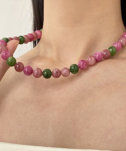 Women's Beaded Necklace Rainbow Gemstone Style 4