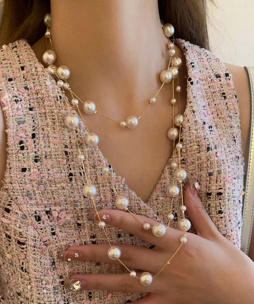 Women's Beaded Necklace Tassel Style 0
