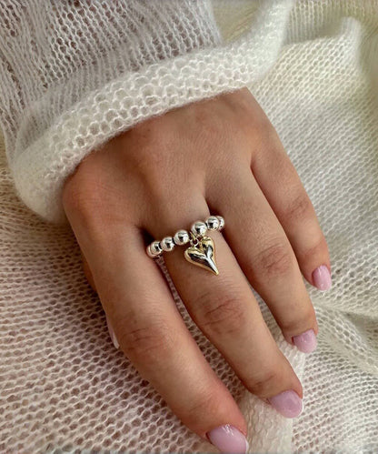 Women's Beaded Pearl Accent Ring Fashion Accessory 3