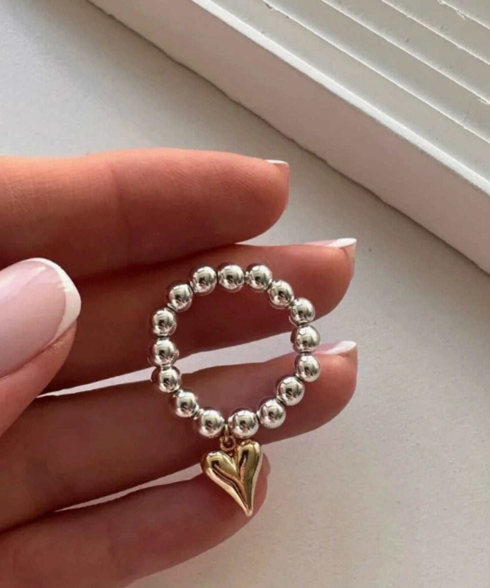 Women's Beaded Pearl Accent Ring Fashion Accessory 4