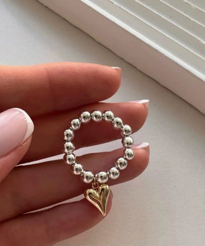 Women's Beaded Pearl Accent Ring Fashion Accessory 4