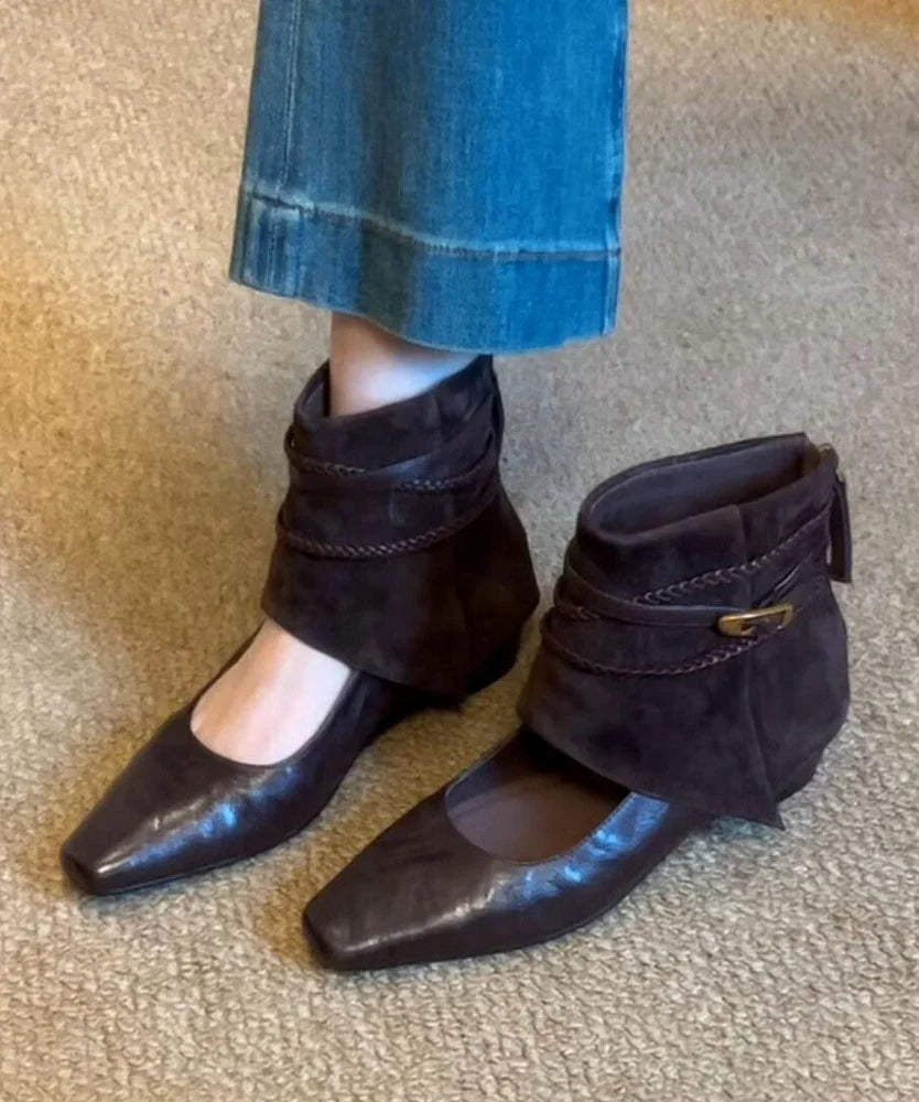 Women's Black Ankle Boots Hollow Out Style Booties 0