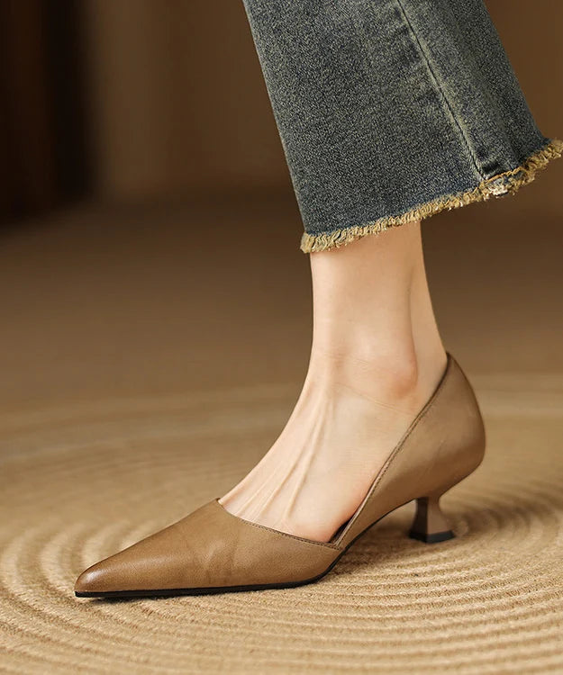 Women's Black Pumps Pointed Toe Kitten Heel 0