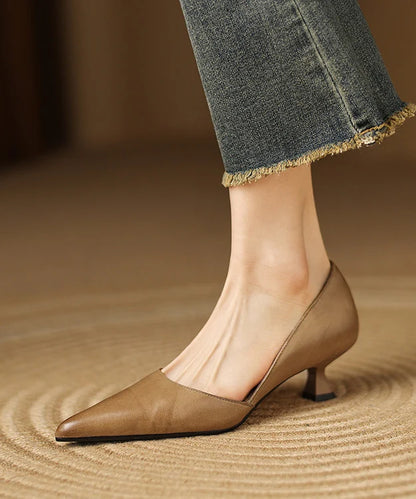 Women's Black Pumps Pointed Toe Kitten Heel 0