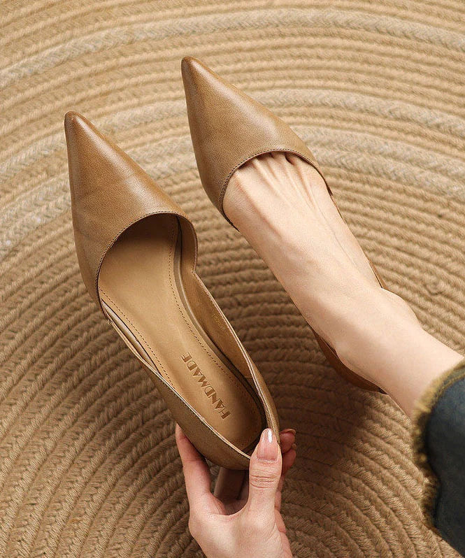 Women's Black Pumps Pointed Toe Kitten Heel 1