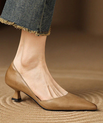Women's Black Pumps Pointed Toe Kitten Heel 2