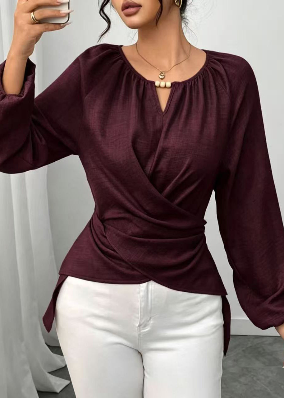 Women's Blouse Asymmetrical Fall Style 1