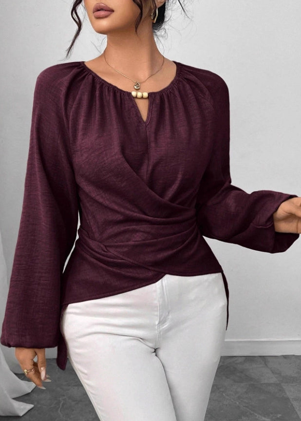 Women's Blouse Asymmetrical Fall Style 2