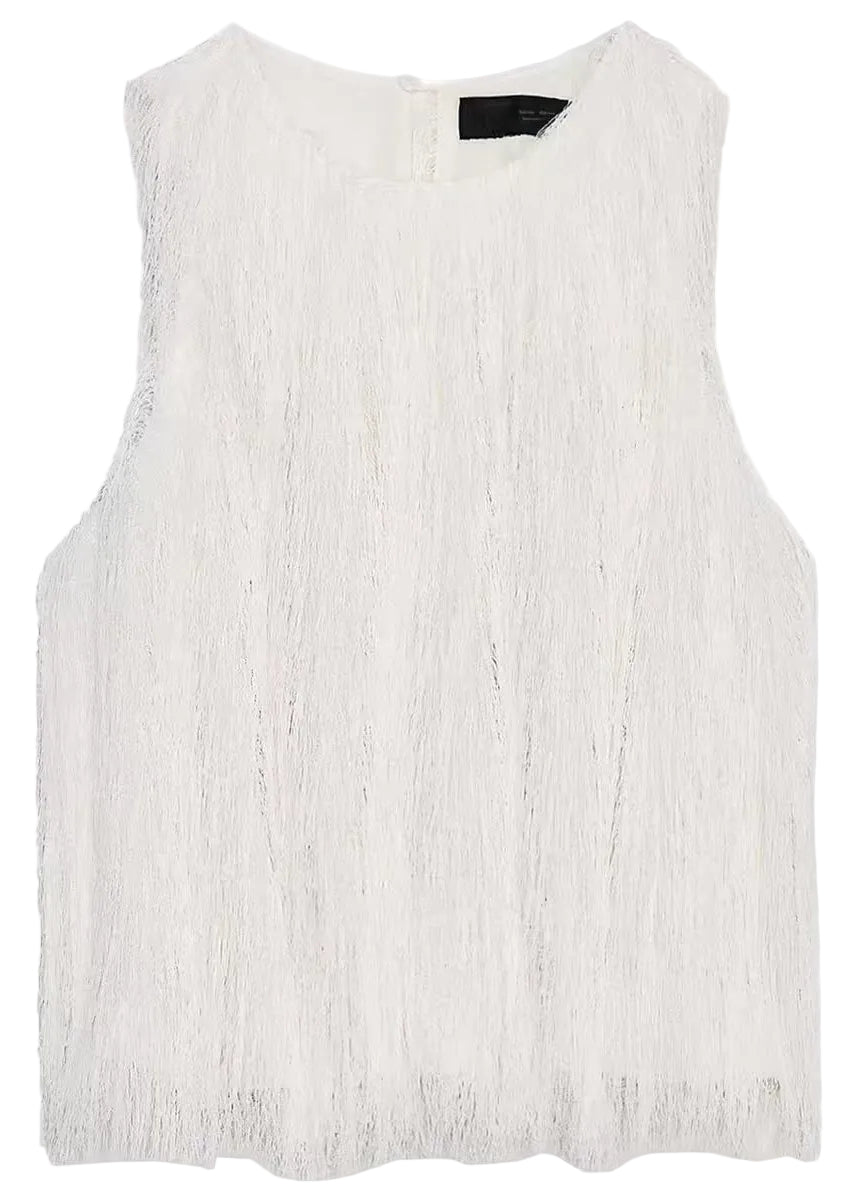 Women's Blouse O-Neck Tassel Summer Style 4