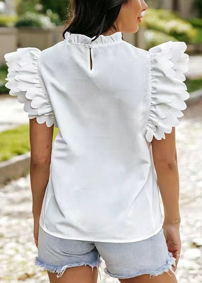 Women's Blouse Ruffled Butterfly Sleeve 3
