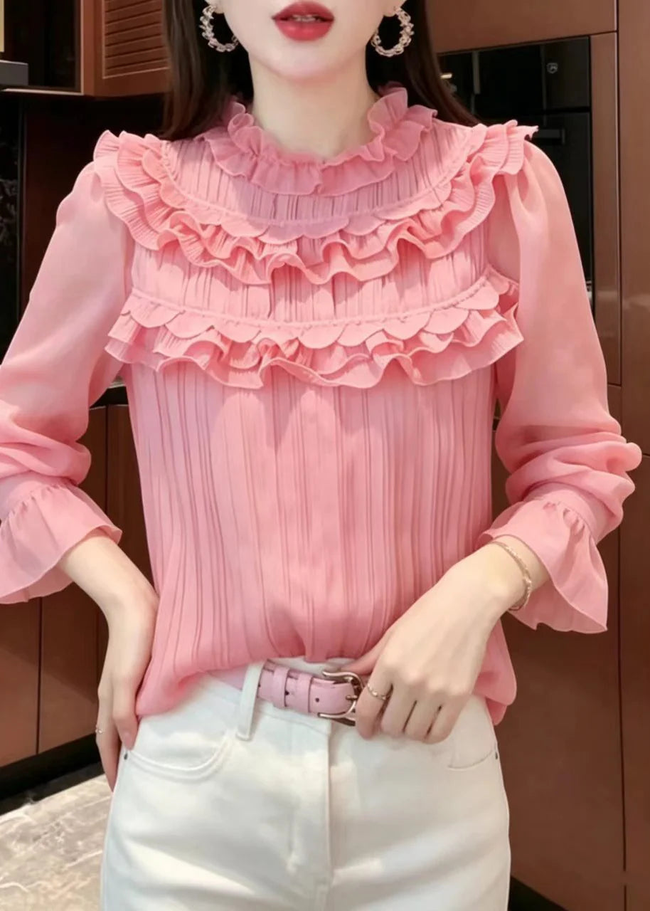 Women's Blouse Ruffled Puff Sleeve 1