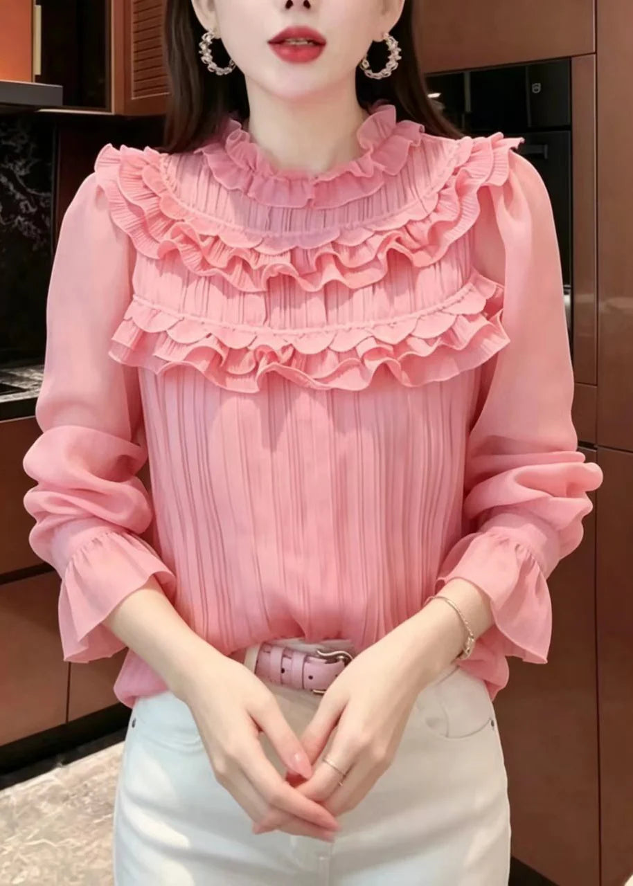 Women's Blouse Ruffled Puff Sleeve 2