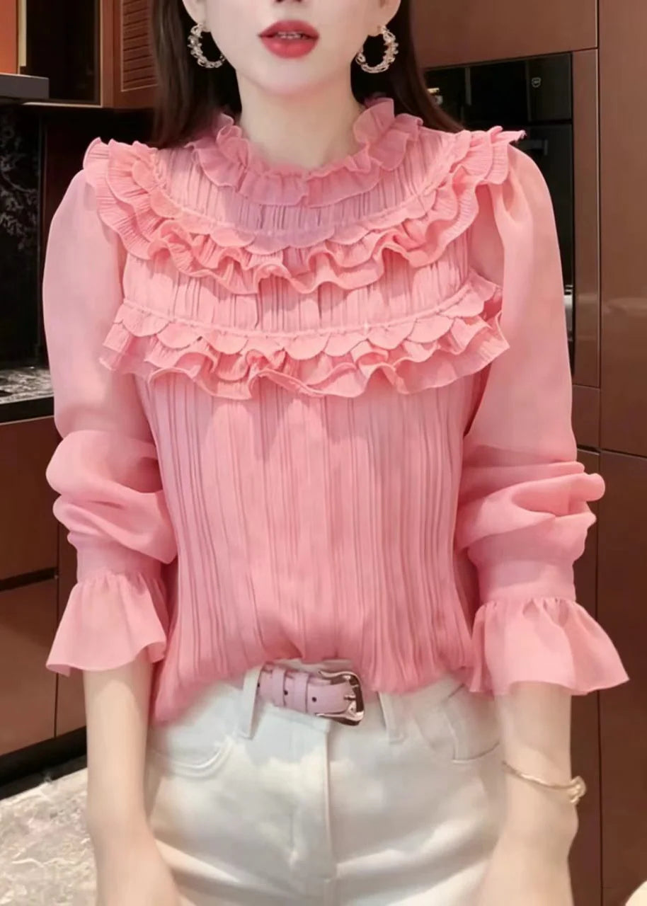 Women's Blouse Ruffled Puff Sleeve 3